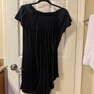Garnet Hill Black Drape Blouse